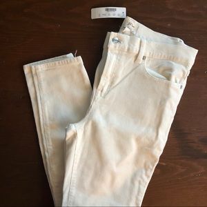 J Crew Lookout High Rise Skinny cord cream